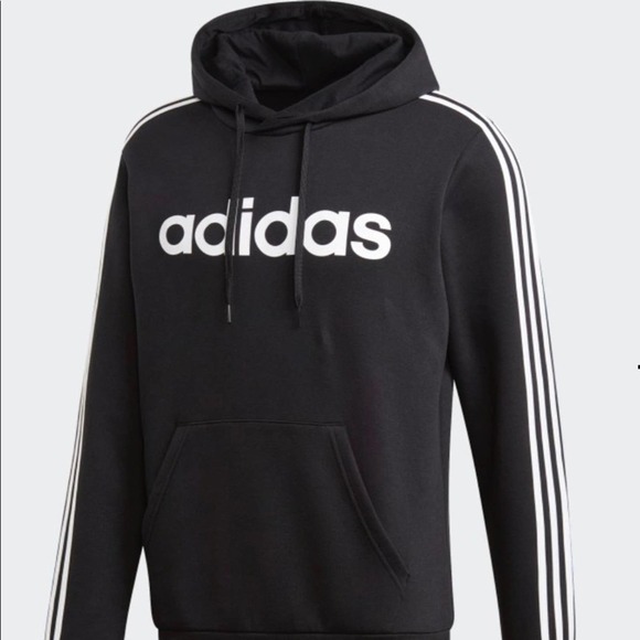 adidas Other - Adidas Black 3Stripe Hoodie Sweatshirt Pullover